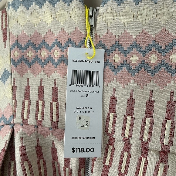 BCBGeneration Canyon Clay Patterned Dress Size 8 - Picture 7 of 9